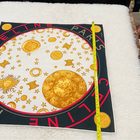 CELINE Paris Square Multicolor Bandanna/Scarf Size 21” x 21”. - Picture 12 of 12